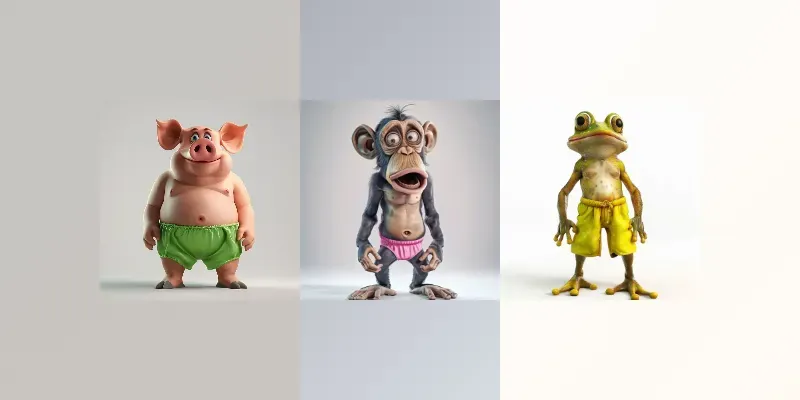 Silly Animals In Boxer Shorts generated by undefined