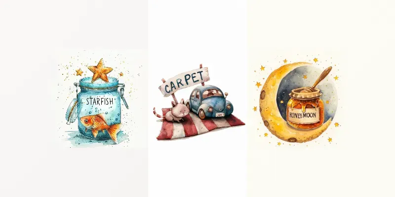 Compound Nouns Illustrations For Kids generated by undefined