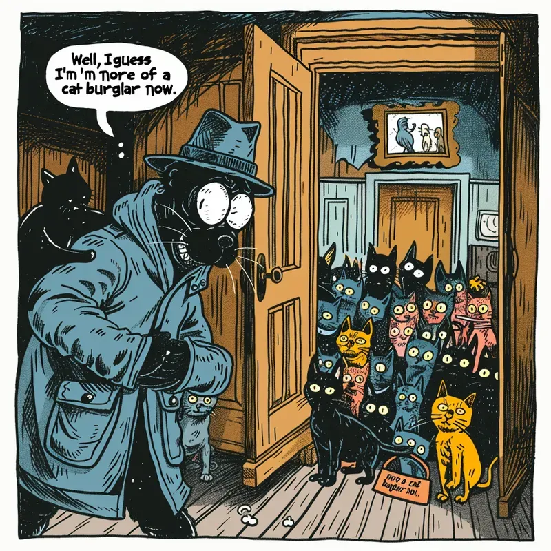 Black Humor Comic Illustrations