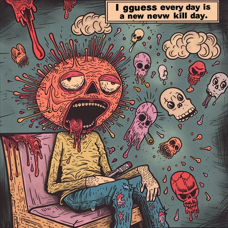Black Humor Comic Illustrations