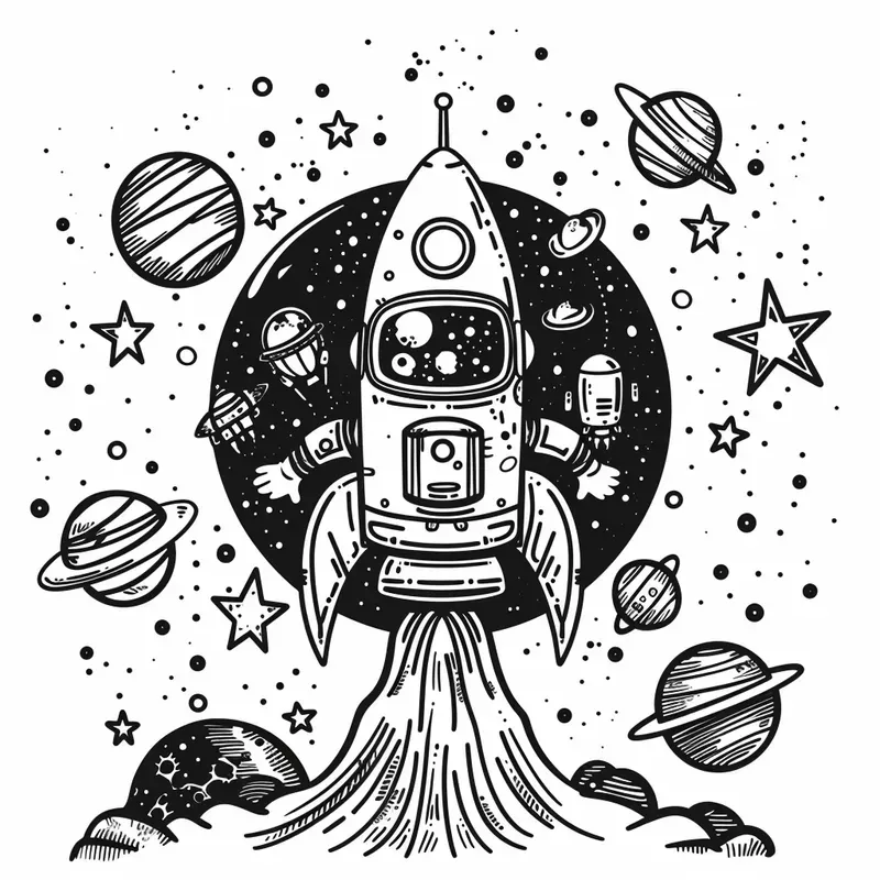 Science Fiction Coloring Pages For Kids