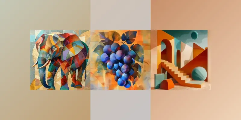 Vibrant Geometric Wall Art Paintings generated by undefined