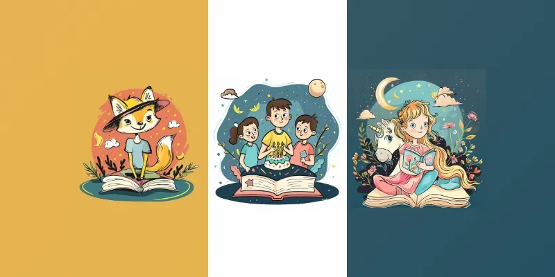 Cartoon Illustrations For Kids Books generated by undefined
