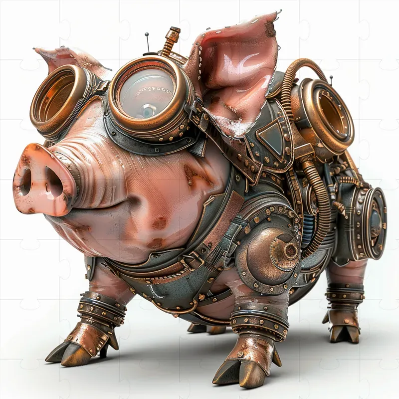 3D Steampunk Animals Designs