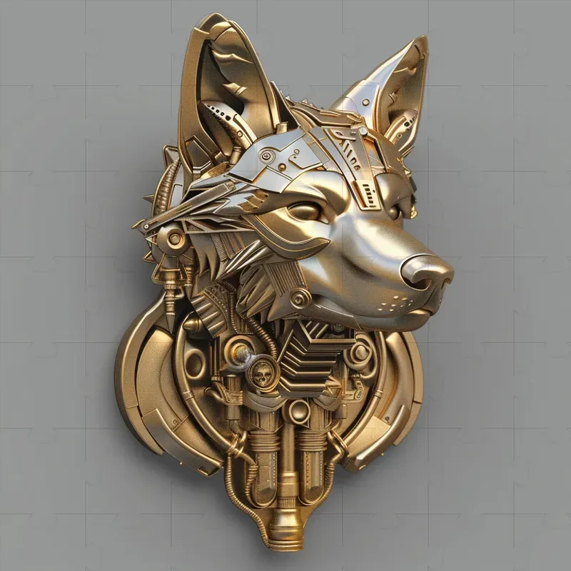 Gold Steampunk Birds And Animals Designs