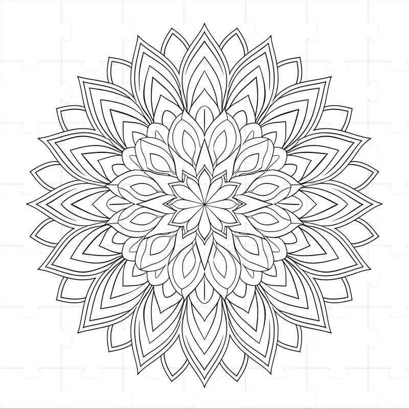 Soft Line Mandala Coloring Book Pages