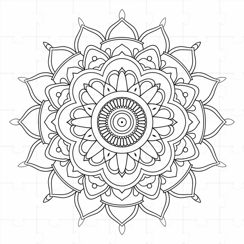 Soft Line Mandala Coloring Book Pages