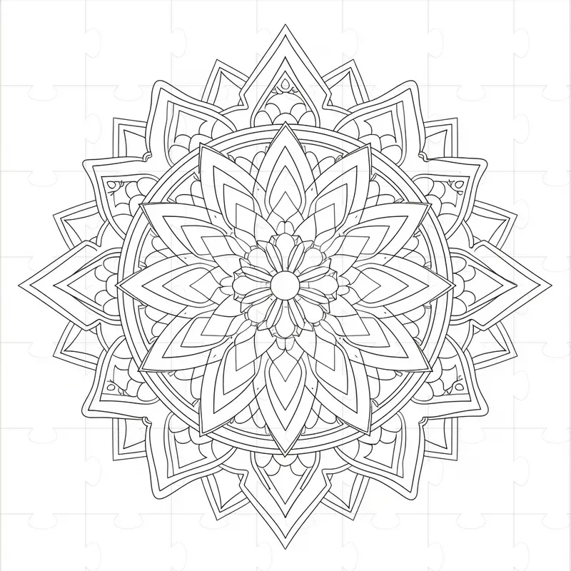 Soft Line Mandala Coloring Book Pages