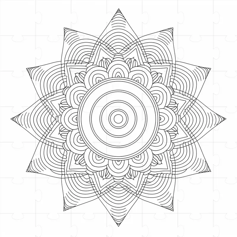 Soft Line Mandala Coloring Book Pages