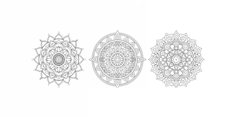 Soft Line Mandala Coloring Book Pages generated by undefined