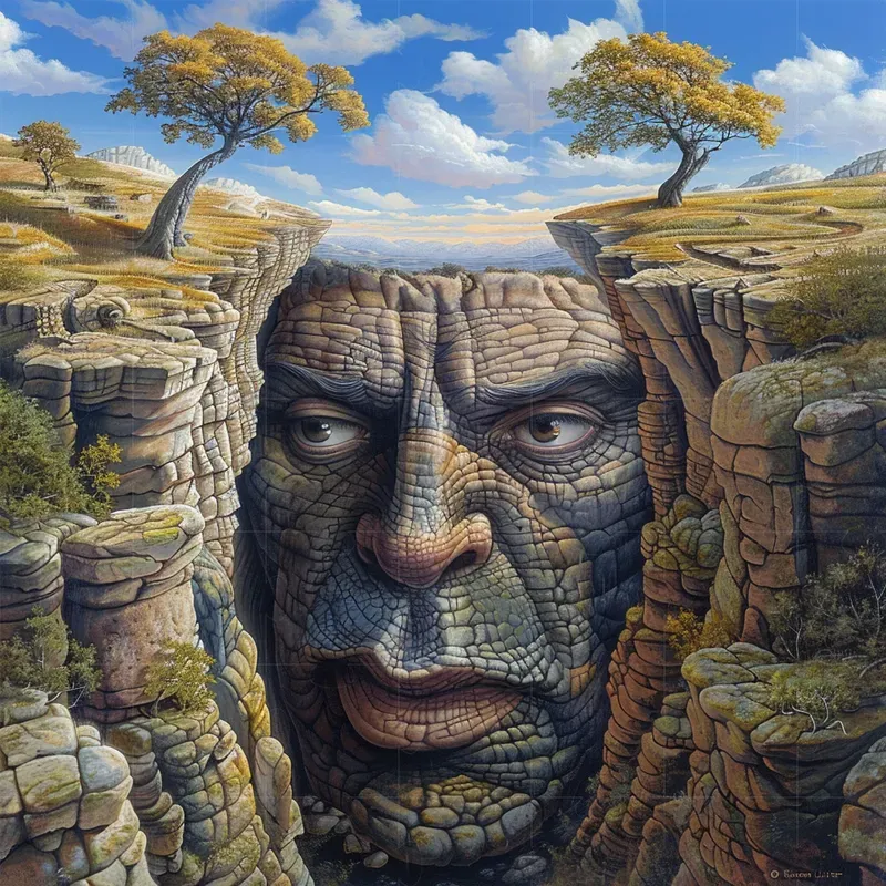 Surreal Optical Illusion Oil Paintings