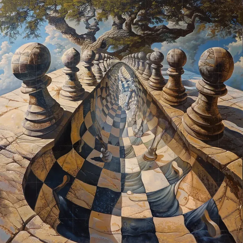 Surreal Optical Illusion Oil Paintings