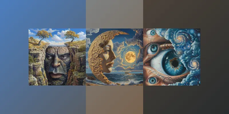 Surreal Optical Illusion Oil Paintings generated by undefined
