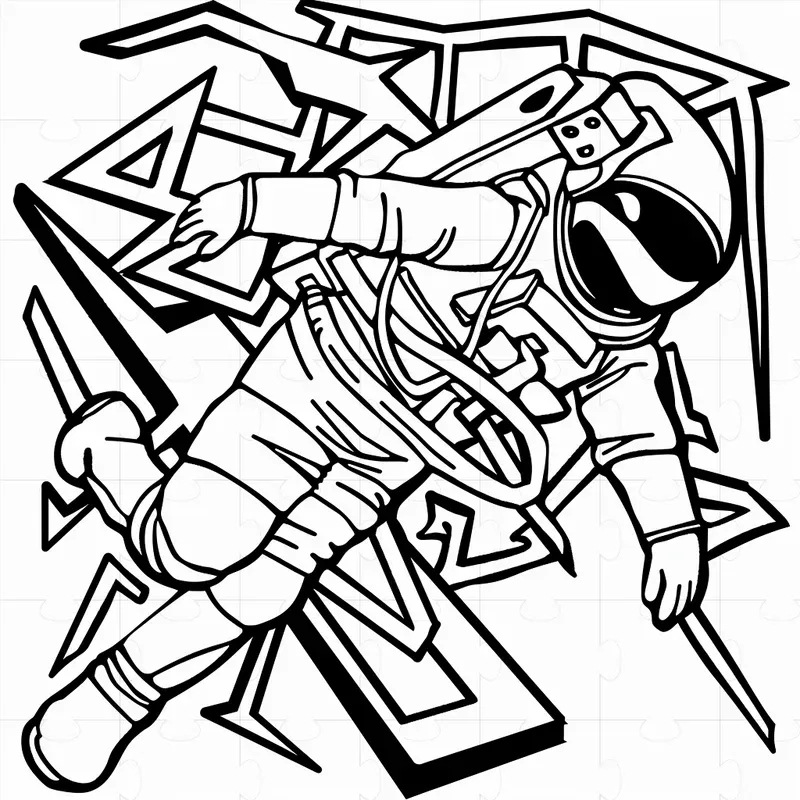 All Ages Graffiti Coloring Book Pages