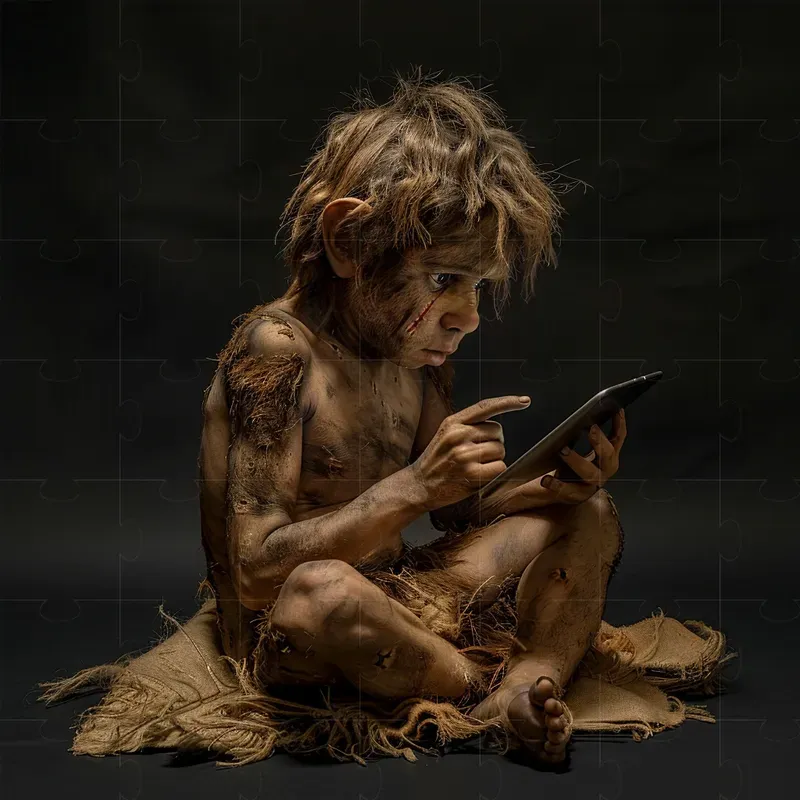Prehistoric People Using High Technologies