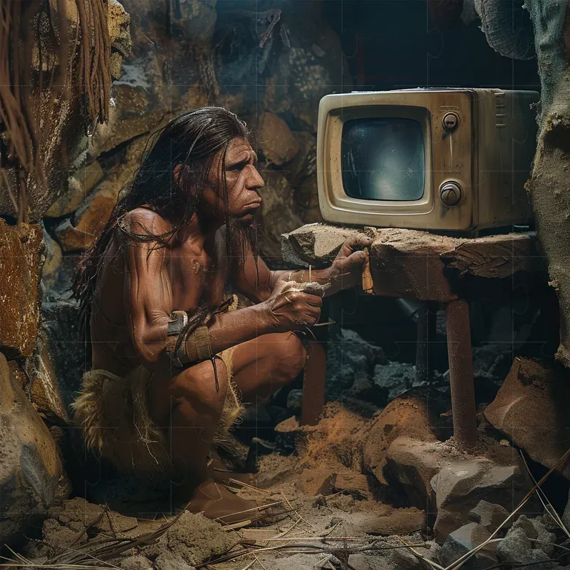 Prehistoric People Using High Technologies