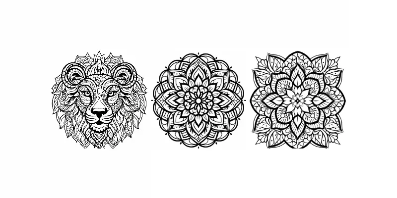 Bold Line Mandalas For Coloring Books generated by undefined