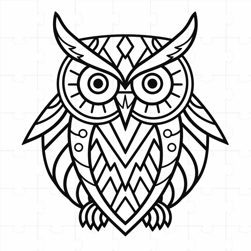 Bold Lines Animal Mandala Coloring Pages