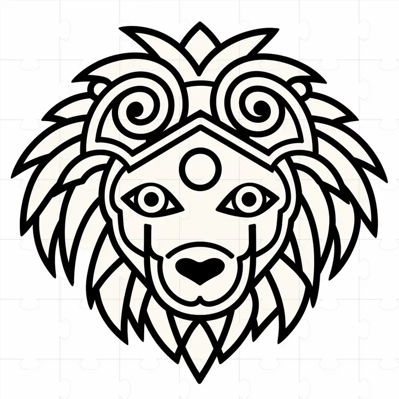 Bold Lines Animal Mandala Coloring Pages