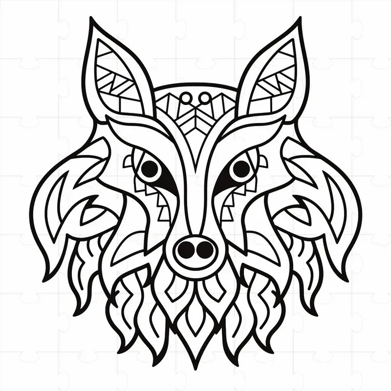 Bold Lines Animal Mandala Coloring Pages