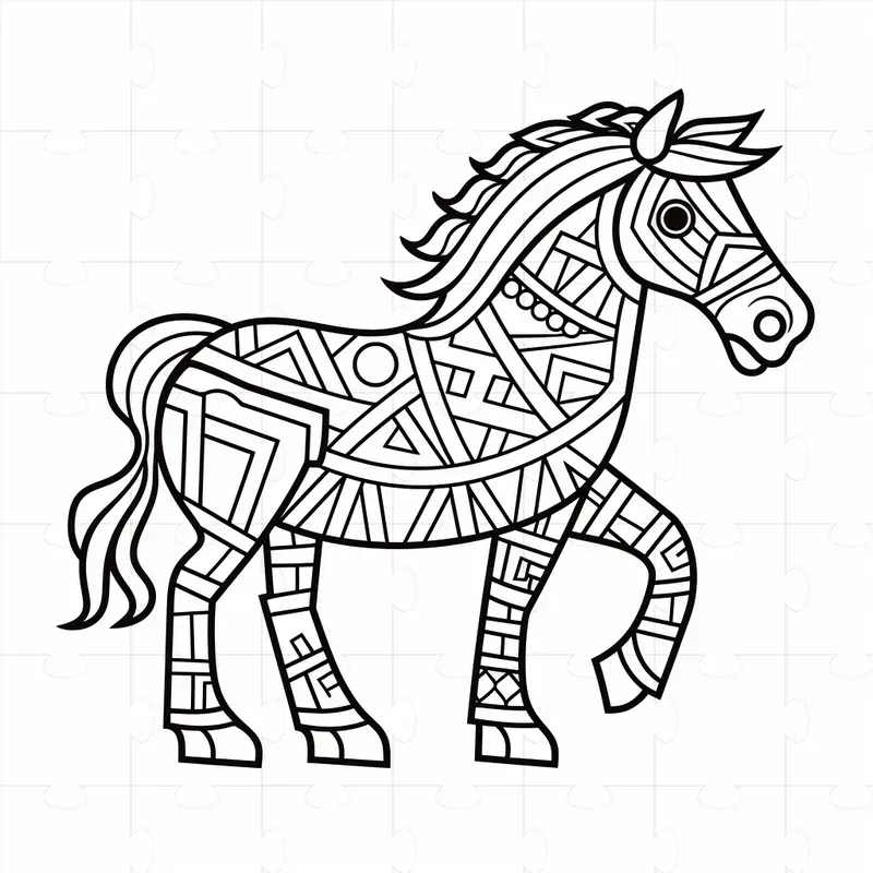 Bold Lines Animal Mandala Coloring Pages