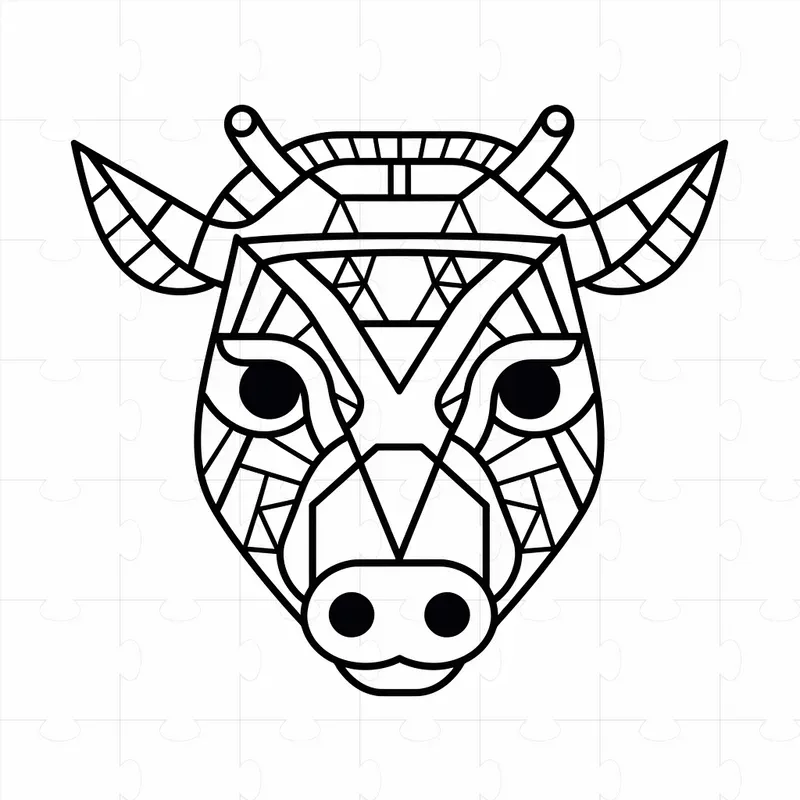 Bold Lines Animal Mandala Coloring Pages