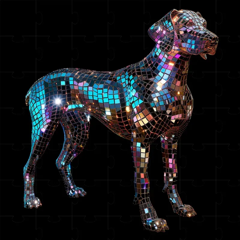 3D Sparkling Mosaic Art Animals
