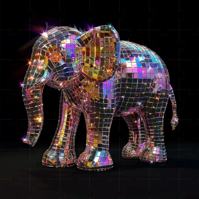 3D Sparkling Mosaic Art Animals
