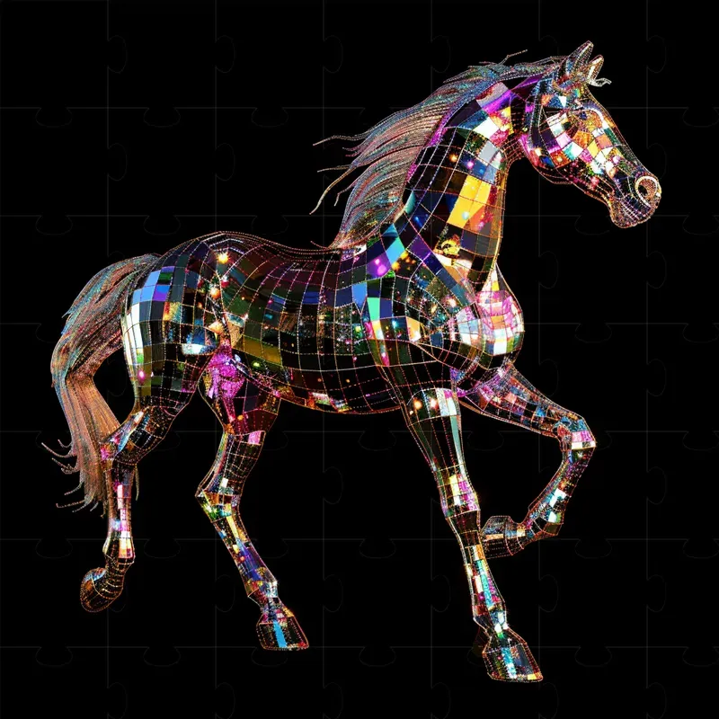 3D Sparkling Mosaic Art Animals