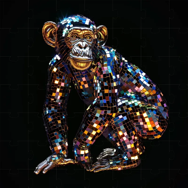 3D Sparkling Mosaic Art Animals