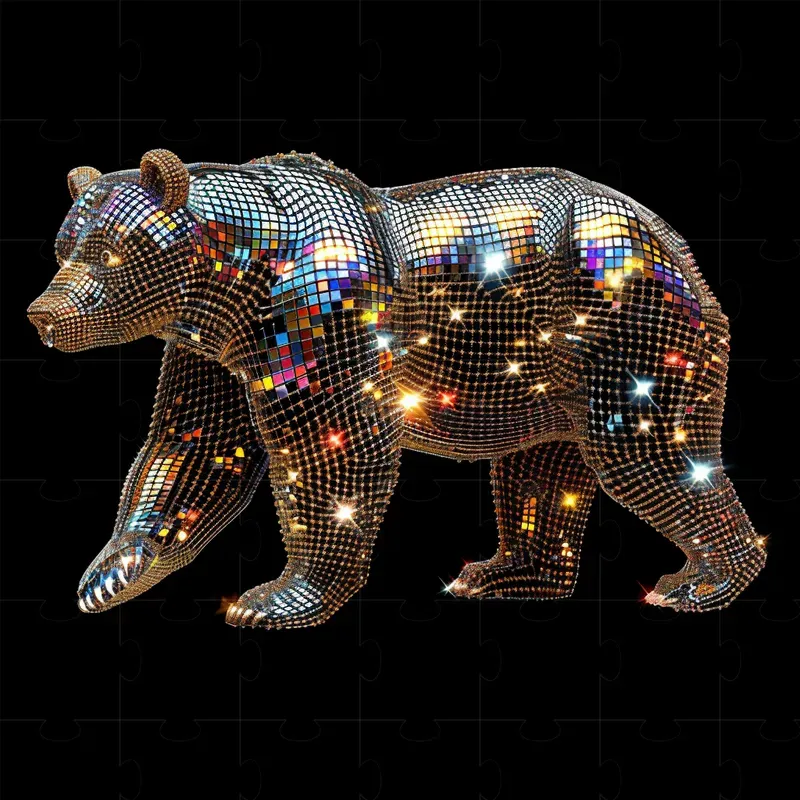 3D Sparkling Mosaic Art Animals