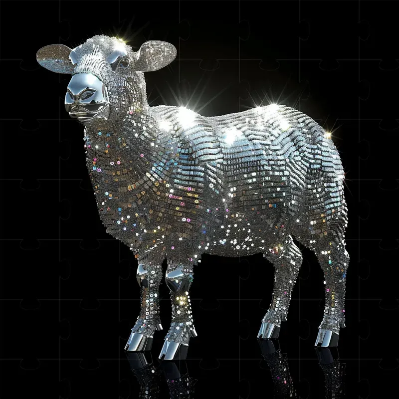 3D Sparkling Mosaic Art Animals