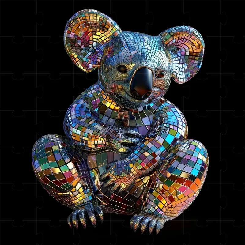 3D Sparkling Mosaic Art Animals