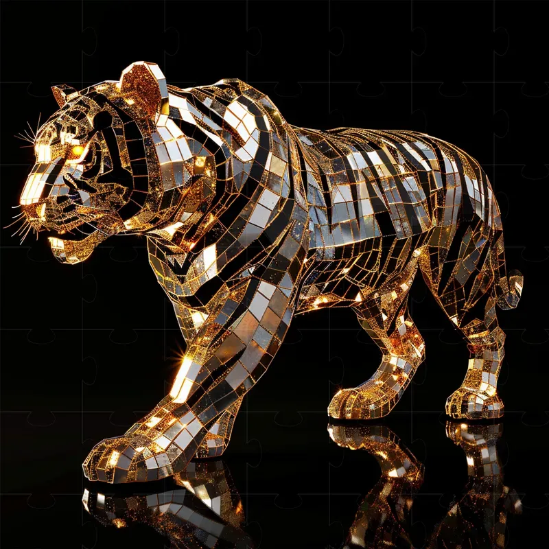3D Sparkling Mosaic Art Animals