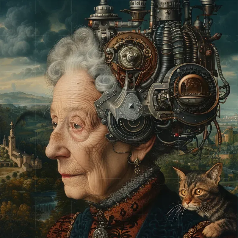 Oil Retro Futuristic Surreal Portraits