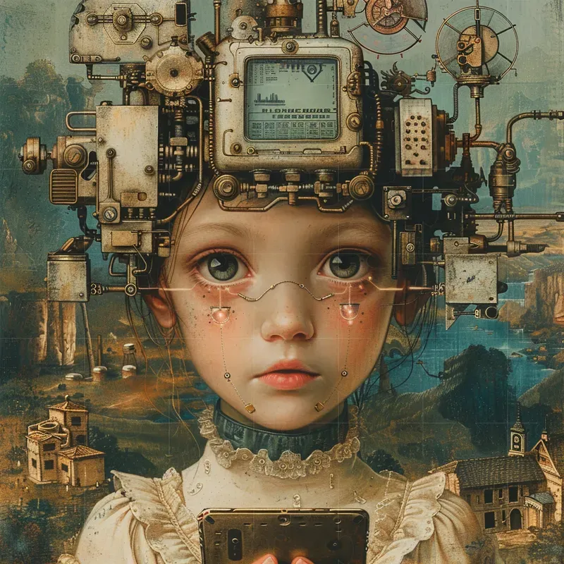 Oil Retro Futuristic Surreal Portraits