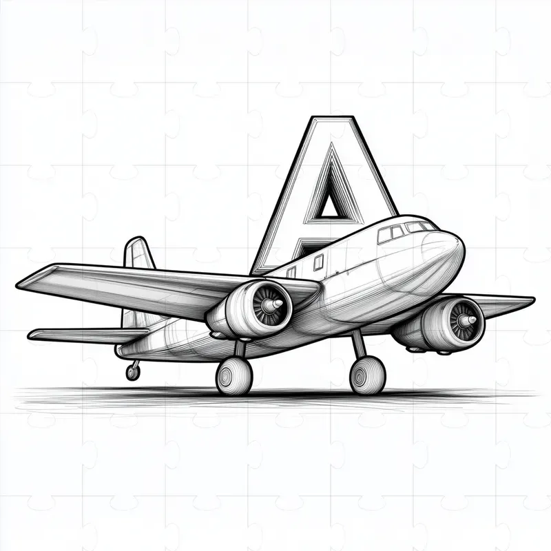 Learning The Alphabet Kids Coloring Page