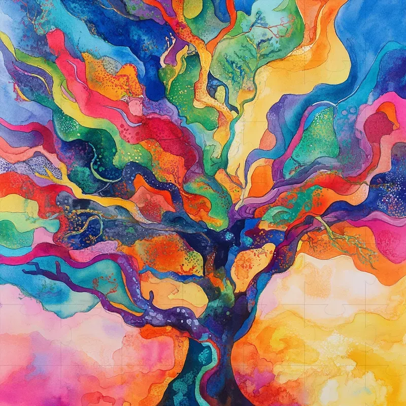 Psychedelic Watercolor Artworks