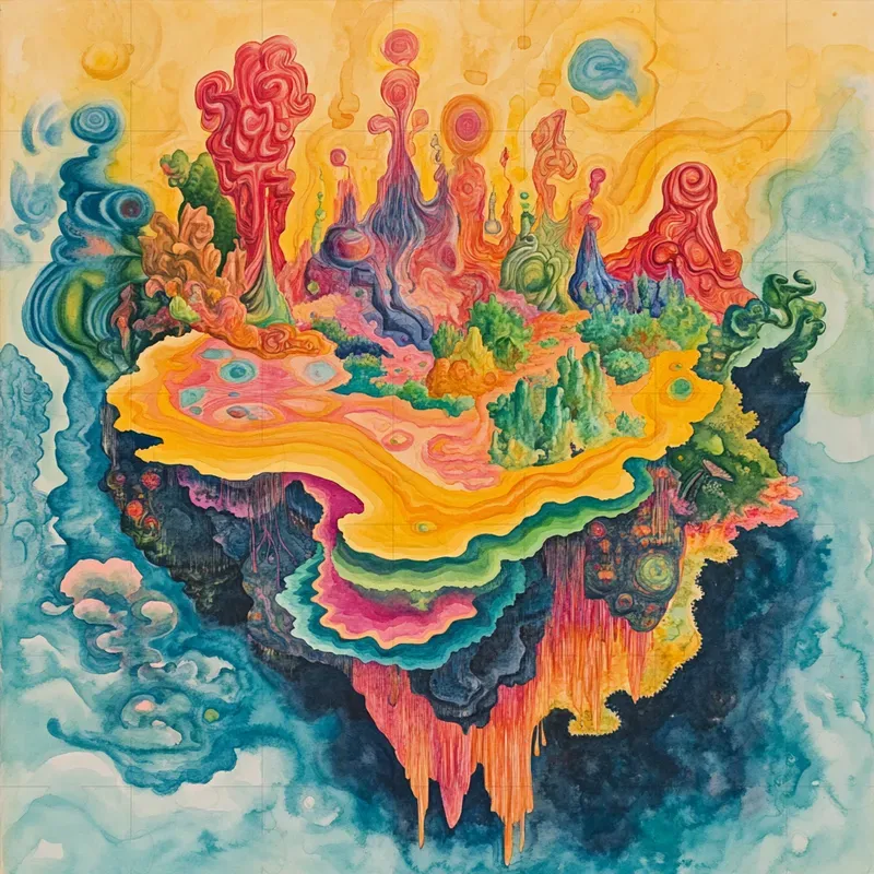 Psychedelic Watercolor Artworks