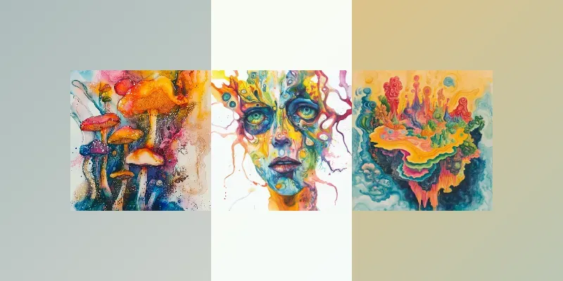 Psychedelic Watercolor Artworks generated by undefined