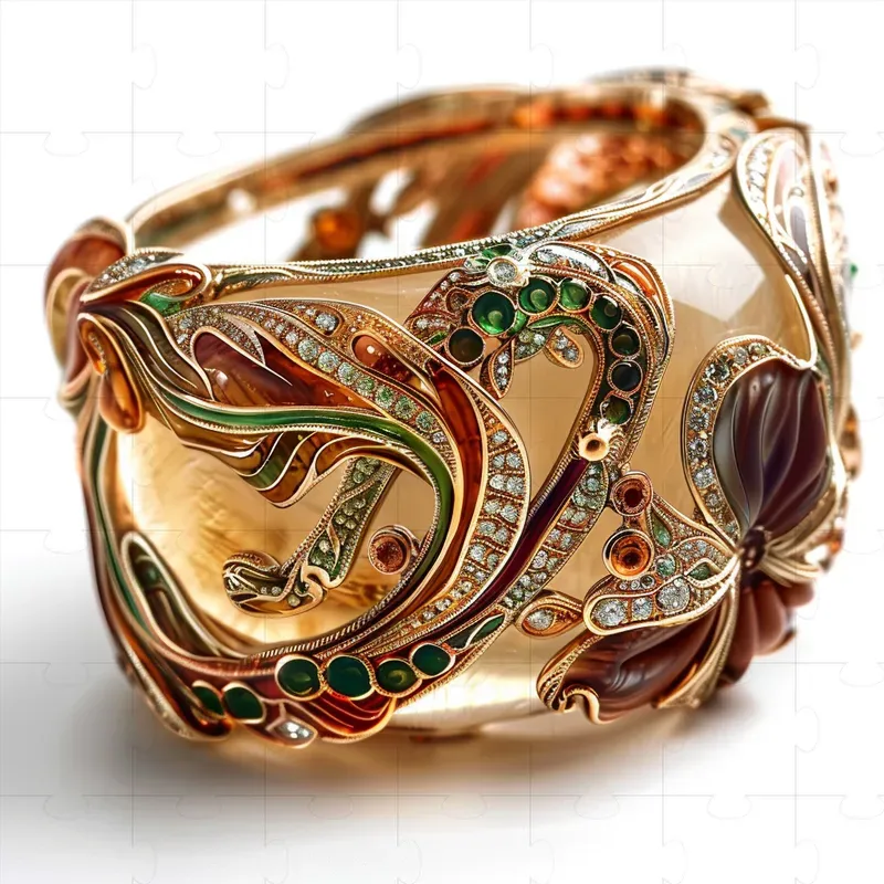 Art Nouveau Jewelry In Rene Lalique Style