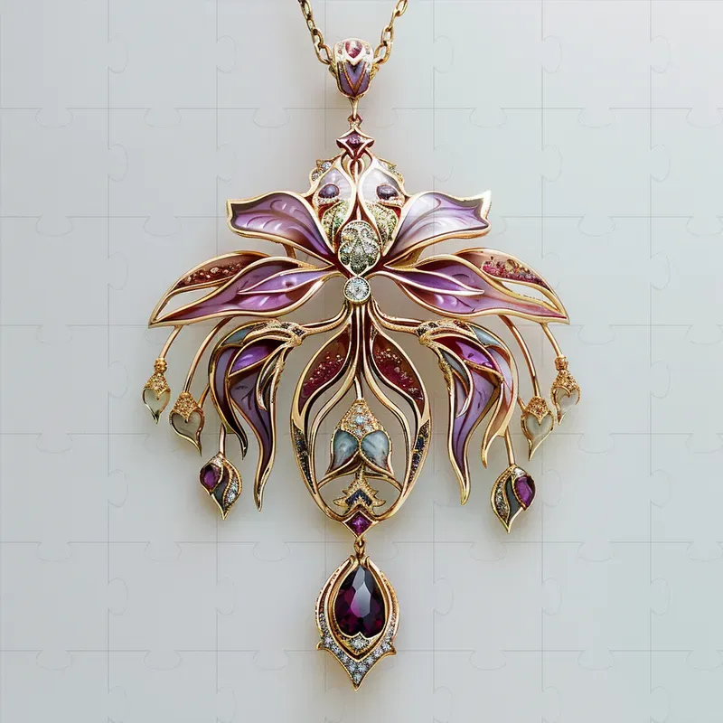 Art Nouveau Jewelry In Rene Lalique Style