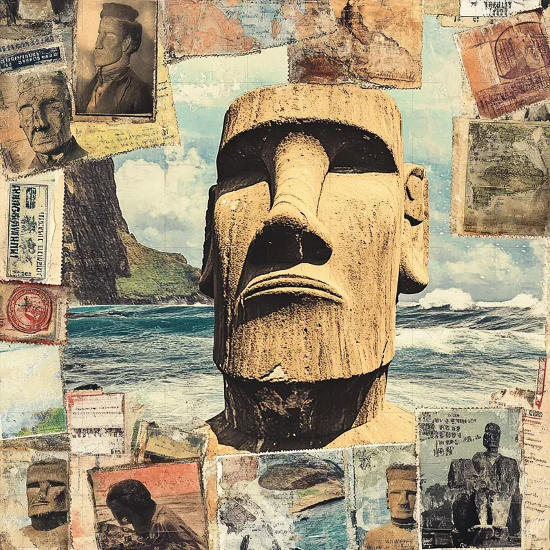Vintage Travel Landmark Collage Postcards
