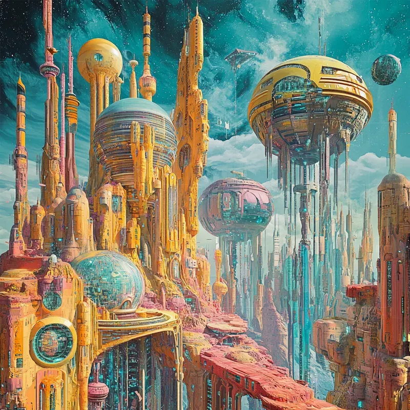 Surrealist Cyberdreamscape Posters