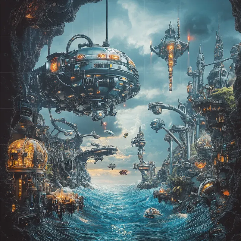 Surrealist Cyberdreamscape Posters