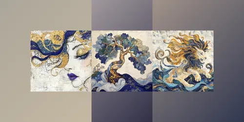Kinetic Art Nouveau Artworks generated by midjourney