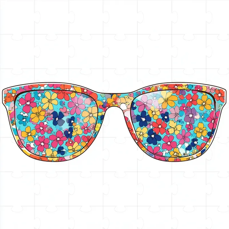 Cute Groovy Cliparts With Flower Patterns