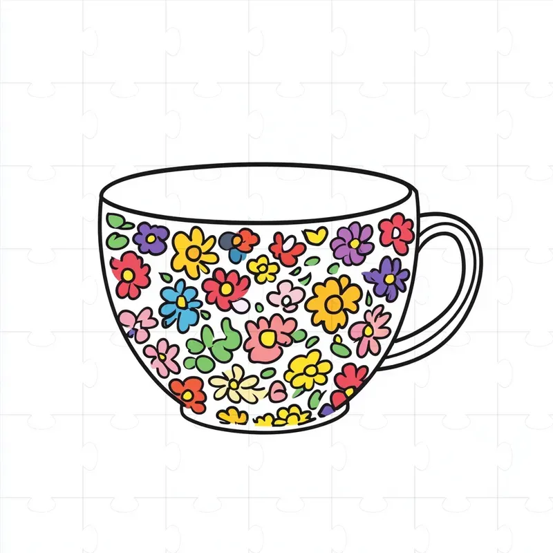 Cute Groovy Cliparts With Flower Patterns