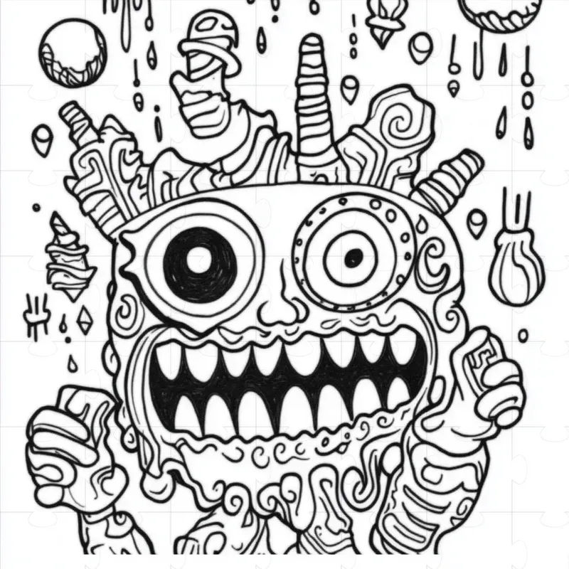 Psychedelic Groovy Coloring Book Pages