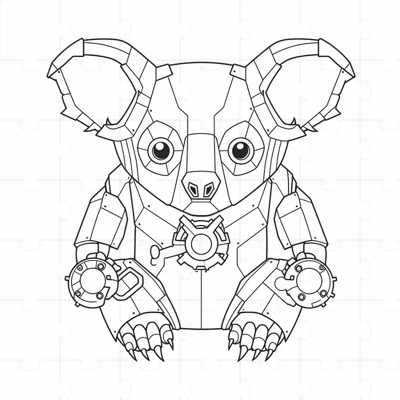 Steampunk Animals Coloring Book Pages